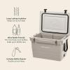 image:imageRetrospec Palisade Rotomolded 45 Qt Cooler  Fully Insulated Portable Ice Chest with Built in Bottle Opener TieDown Slots amp Dry Goods Basket  Large Beach Camping amp Travel Coolers  Dune