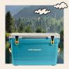 image:imageRetrospec Palisade Rotomolded Cooler  Fully Insulated Portable Ice Chest with Built in Bottle Opener TieDown Slots amp Dry Goods Basket  Large Beach Camping amp Travel Coolers 25 45 amp 65qtCoastal Blue