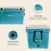 image:imageRetrospec Palisade Rotomolded Cooler  Fully Insulated Portable Ice Chest with Built in Bottle Opener TieDown Slots amp Dry Goods Basket  Large Beach Camping amp Travel Coolers 25 45 amp 65qtCoastal Blue