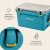 image:imageRetrospec Palisade Rotomolded Cooler  Fully Insulated Portable Ice Chest with Built in Bottle Opener TieDown Slots amp Dry Goods Basket  Large Beach Camping amp Travel Coolers 25 45 amp 65qtCoastal Blue
