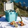 image:imageRetrospec Palisade Rotomolded Cooler  Fully Insulated Portable Ice Chest with Built in Bottle Opener TieDown Slots amp Dry Goods Basket  Large Beach Camping amp Travel Coolers 25 45 amp 65qtBlue Ridge