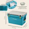 image:imageRetrospec Palisade Rotomolded Cooler  Fully Insulated Portable Ice Chest with Built in Bottle Opener TieDown Slots amp Dry Goods Basket  Large Beach Camping amp Travel Coolers 25 45 amp 65qtCoastal Blue