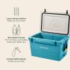image:imageRetrospec Palisade Rotomolded Cooler  Fully Insulated Portable Ice Chest with Built in Bottle Opener TieDown Slots amp Dry Goods Basket  Large Beach Camping amp Travel Coolers 25 45 amp 65qtCoastal Blue