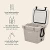 image:imageRetrospec Palisade Rotomolded Cooler  Fully Insulated Portable Ice Chest with Built in Bottle Opener TieDown Slots amp Dry Goods Basket  Large Beach Camping amp Travel Coolers 25 45 amp 65qtDune