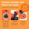 image:imageRetrospec Quip Mini Cruiser Skateboard 225 Classic Retro Plastic Cruiser Complete Skateboard with ABEC 7 Bearings and PU Wheels Compact Board wGrippy Molded Waffle DeckEl Diablo