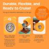 image:imageRetrospec Quip Mini Cruiser Skateboard 225 Classic Retro Plastic Cruiser Complete Skateboard with ABEC 7 Bearings and PU Wheels Compact Board wGrippy Molded Waffle DeckSeafoam