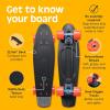 image:imageRetrospec Quip Mini Cruiser Skateboard 225 Classic Retro Plastic Cruiser Complete Skateboard with ABEC 7 Bearings and PU Wheels Compact Board wGrippy Molded Waffle DeckEl Diablo