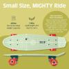 image:imageRetrospec Quip Mini Cruiser Skateboard 225 Classic Retro Plastic Cruiser Complete Skateboard with ABEC 7 Bearings and PU Wheels Compact Board wGrippy Molded Waffle DeckGreen Tea