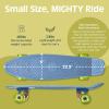 image:imageRetrospec Quip Mini Cruiser Skateboard 225 Classic Retro Plastic Cruiser Complete Skateboard with ABEC 7 Bearings and PU Wheels Compact Board wGrippy Molded Waffle DeckMarine Blue
