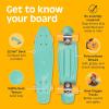 image:imageRetrospec Quip Mini Cruiser Skateboard 225 Classic Retro Plastic Cruiser Complete Skateboard with ABEC 7 Bearings and PU Wheels Compact Board wGrippy Molded Waffle DeckSeafoam