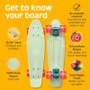 image:imageRetrospec Quip Mini Cruiser Skateboard 225 Classic Retro Plastic Cruiser Complete Skateboard with ABEC 7 Bearings and PU Wheels Compact Board wGrippy Molded Waffle DeckGreen Tea