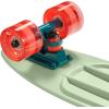 image:imageRetrospec Quip Mini Cruiser Skateboard 225 Classic Retro Plastic Cruiser Complete Skateboard with ABEC 7 Bearings and PU Wheels Compact Board wGrippy Molded Waffle DeckGreen Tea