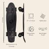 image:imageRetrospec Quip Skateboard 225 and 27 Classic Retro Plastic Cruiser Complete Skateboard with ABEC 7 Bearings and PU WheelsBlack