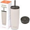 image:imageRetrospec Arroyo Stainless Steel Tumbler with Lid and Straw  Reusable Insulated Tumbler Cup  Iced Coffee Travel Mug  Double Walled Thermal TumblersMatte Abalone