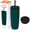 image:imageRetrospec Arroyo Stainless Steel Tumbler with Lid and Straw  Reusable Insulated Tumbler Cup  Iced Coffee Travel Mug  Double Walled Thermal TumblersMatte Superior Blue