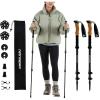 image:imageRetrospec Solstice Hiking Poles for Men amp Women  Adjustable and Collapsible Lightweight Walking amp Trekking Sticks  Aluminum wCork or Foam GripMatte Black
