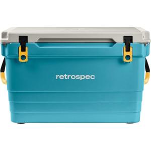 image:imageRetrospec Palisade Rotomolded Cooler  Fully Insulated Portable Ice Chest with Built in Bottle Opener TieDown Slots amp Dry Goods Basket  Large Beach Camping amp Travel Coolers 25 45 amp 65qtCoastal Blue