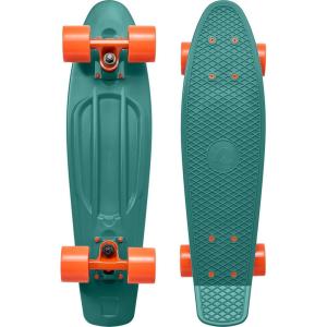 image:imageRetrospec Quip Mini Cruiser Skateboard 225 Classic Retro Plastic Cruiser Complete Skateboard with ABEC 7 Bearings and PU Wheels Compact Board wGrippy Molded Waffle DeckTropical Teal