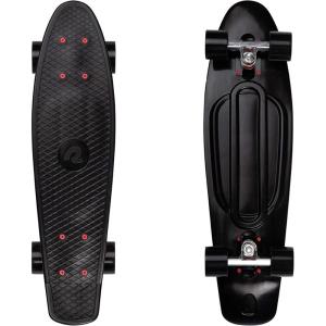 image:imageRetrospec Quip Skateboard 225 and 27 Classic Retro Plastic Cruiser Complete Skateboard with ABEC 7 Bearings and PU WheelsBlack