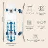 image:imageRetrospec Alameda Skateboard Complete  Canadian Maple Wood Deck w 55 Inch Aluminum Alloy Trucks for Commuting Cruising Carving amp Downhill RidingAzul Mist