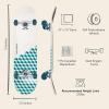 image:imageRetrospec Alameda Skateboard Complete  Canadian Maple Wood Deck w 55 Inch Aluminum Alloy Trucks for Commuting Cruising Carving amp Downhill RidingMarine Isometric