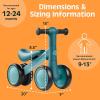 image:imageRetrospec Cricket 2 Baby Walker Balance Bike with 4 Wheels  Safe Learning Toy for Ages 1224 Months  ScratchResistant Indoor Outdoor Toddler Riding Toy with Steering Limit amp Soft GripsBlue Ridge