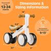 image:imageRetrospec Cricket 2 Baby Walker Balance Bike with 4 Wheels  Safe Learning Toy for Ages 1224 Months  ScratchResistant Indoor Outdoor Toddler Riding Toy with Steering Limit amp Soft GripsEggshell