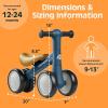 image:imageRetrospec Cricket 2 Baby Walker Balance Bike with 4 Wheels  Safe Learning Toy for Ages 1224 Months  ScratchResistant Indoor Outdoor Toddler Riding Toy with Steering Limit amp Soft GripsNavy