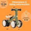 image:imageRetrospec Cricket 2 Baby Walker Balance Bike with 4 Wheels  Safe Learning Toy for Ages 1224 Months  ScratchResistant Indoor Outdoor Toddler Riding Toy with Steering Limit amp Soft GripsOlive Drab