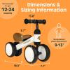 image:imageRetrospec Cricket Baby Balance Bike 4Wheel RideOn Toy for Ages 1224 Months  First Bike amp Toddler Bike for 1 Year Old Boys amp Girls First Birthday GiftMatcha Bloom