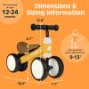 image:imageRetrospec Cricket Baby Balance Bike 4Wheel RideOn Toy for Ages 1224 Months  First Bike amp Toddler Bike for 1 Year Old Boys amp Girls First Birthday GiftSunflower