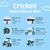 image:imageRetrospec Cricket Baby Balance Bike 4Wheel RideOn Toy for Ages 1224 Months  First Bike amp Toddler Bike for 1 Year Old Boys amp Girls First Birthday GiftBlue Ridge
