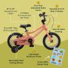 image:imageRetrospec Koda Plus Kids Bike for Boys amp Girls Ages 23 Years  12 Childrens Bicycle Adjustable Seat amp Handlebars Removable Training Wheels Front Hand Brakes Rear Coaster Brake amp Safety BellRose