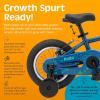 image:imageRetrospec Koda Plus Kids Bike for Boys amp Girls Ages 23 Years  12 Childrens Bicycle Adjustable Seat amp Handlebars Removable Training Wheels Front Hand Brakes Rear Coaster Brake amp Safety BellBlue Bolt