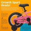 image:imageRetrospec Koda Plus Kids Bike for Boys amp Girls Ages 23 Years  12 Childrens Bicycle Adjustable Seat amp Handlebars Removable Training Wheels Front Hand Brakes Rear Coaster Brake amp Safety BellCotton Candy