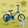 image:imageRetrospec Koda Plus Kids Bike for Boys amp Girls Ages 23 Years  12 Childrens Bicycle Adjustable Seat amp Handlebars Removable Training Wheels Front Hand Brakes Rear Coaster Brake amp Safety BellBlue Bolt