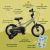 image:imageRetrospec Koda Plus Kids Bike for Boys amp Girls Ages 23 Years  12 Childrens Bicycle Adjustable Seat amp Handlebars Removable Training Wheels Front Hand Brakes Rear Coaster Brake amp Safety BellIguana