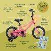 image:imageRetrospec Koda Plus Kids Bike for Boys amp Girls Ages 23 Years  12 Childrens Bicycle Adjustable Seat amp Handlebars Removable Training Wheels Front Hand Brakes Rear Coaster Brake amp Safety BellCotton Candy