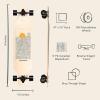 image:imageRetrospec Rift DropThrough Longboard Skateboard Complete Canadian Maple Wood Cruiser wDropThrough Trucks for Commuting Cruising Carving amp Downhill RidingTangerine Wave