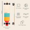 image:imageRetrospec Rift DropThrough Longboard Skateboard Complete Canadian Maple Wood Cruiser wDropThrough Trucks for Commuting Cruising Carving amp Downhill RidingZion