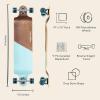 image:imageRetrospec Tidal Drop Down Longboard  41 Extra Wide Stable Deck 9Ply Canadian Maple ABEC9 Bearings 85A PU Wheels Reverse Kingpin Trucks for Cruising amp DownhillAqua Edge