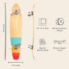 image:imageRetrospec Zed Longboard Skateboard Complete Cruiser  Bamboo amp Canadian Maple Wood Cruiser w Reverse Kingpin Trucks for Commuting Cruising Carving amp Downhill Riding