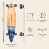 image:imageRetrospec Zed Pintail amp Cruiser Longboard Adult Skateboard  44in Bamboo amp Canadian Maple Deck with ABEC7 Bearings 70mm PU Wheels for Commuting amp CarvingNavy Paisley
