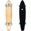 image:imageRetrospec Zed Pintail amp Cruiser Longboard Adult Skateboard  44in Bamboo amp Canadian Maple Deck with ABEC7 Bearings 70mm PU Wheels for Commuting amp CarvingAqua Pipeline
