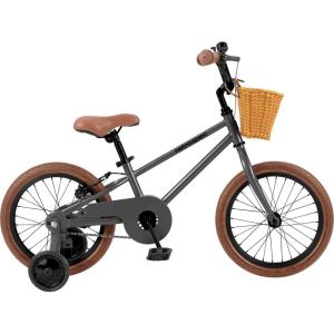 image:imageRetrospec Beaumont Mini 16in Kids Bike with Training Wheels amp Basket  Beginner Bicycle for 46 Year Olds LowProfile Frame VBrakes amp Safety BellMatte Graphite