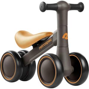 image:imageRetrospec Cricket 2 Baby Walker Balance Bike with 4 Wheels  Safe Learning Toy for Ages 1224 Months  ScratchResistant Indoor Outdoor Toddler Riding Toy with Steering Limit amp Soft GripsCoyote
