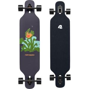 image:imageRetrospec Rift DropThrough Longboard Skateboard Complete Canadian Maple Wood Cruiser wDropThrough Trucks for Commuting Cruising Carving amp Downhill RidingFlytrap