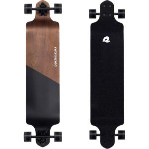 image:imageRetrospec Tidal Drop Down Longboard  41 Extra Wide Stable Deck 9Ply Canadian Maple ABEC9 Bearings 85A PU Wheels Reverse Kingpin Trucks for Cruising amp DownhillBlack Edge