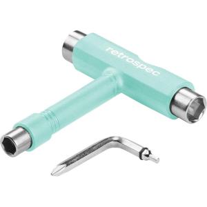 image:imageRetrospec Upkeep AllinOne MultiFunction Portable Skate Tool with 2in1 Allen Wrench amp Phillips Head Screwdriver for Adjusting and Tightening SkateboardLongboard Wheels Trucks and KingpinsAqua