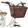 image:imageCane Woven Rectangular Toto Basket with Authentic Leather Straps and Brass BucklesDark Stain
